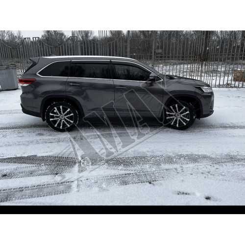 Дефлекторы дверей (ветровики) с хромовым кантом Toyota Highlander 2014