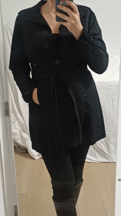 Sobretudo preto da Cheyenne - M