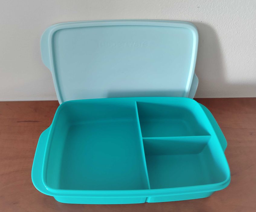 Tupperware caixa snack com divisória