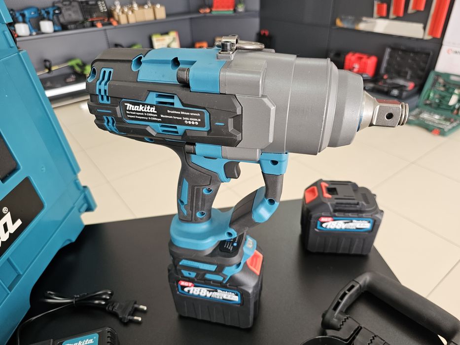 Новый Мощный Гайковерт Makita 3000Nm 3/4 Бесщеточный Полный Комплект