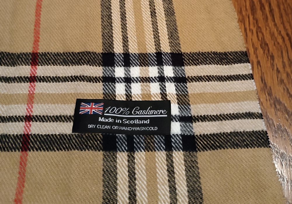 Szalik 100% Kaszmirowy Wełniany Made in Scotland Elegancki