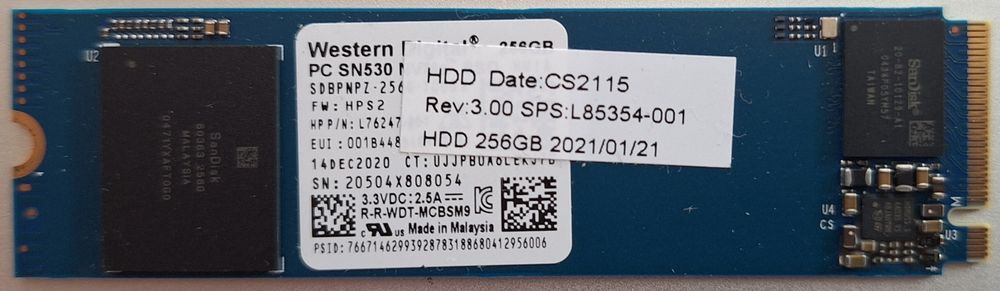 SSD Western Digital 256GB