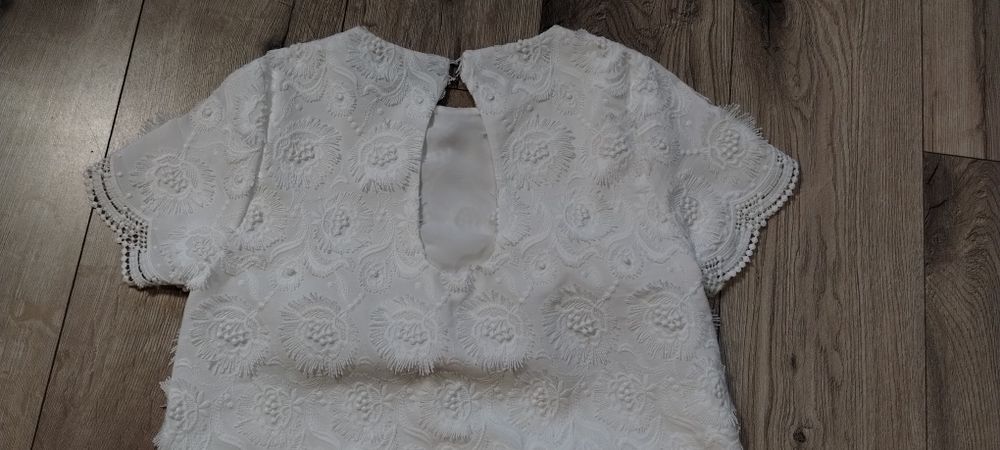 ZARA piękna sukienka z gipiury, haft, obłędna - nowa!