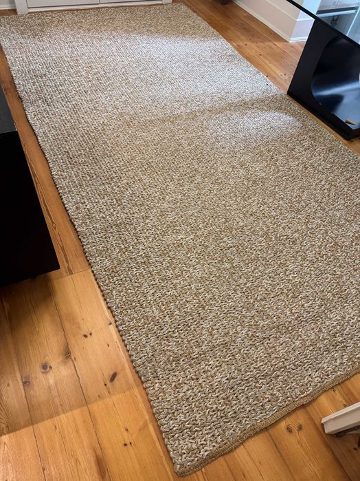 Tapete de Sisal Artesanal 4m x 2m impecável. Peça única sob medida