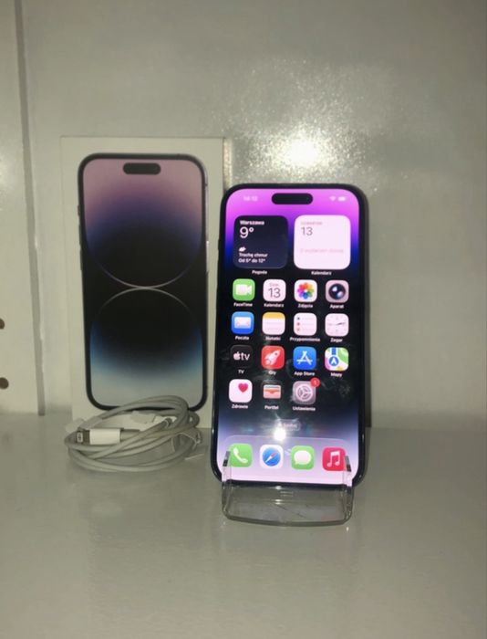 iPhone 14 pro -> 256 GB | kondycja 79% | kabelek, etui za darmo! | face ID sprawne! |