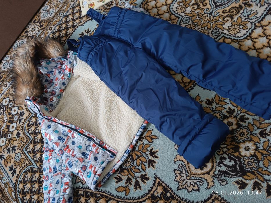 Зимовий комбінезон на овчині куртка штани 110 р