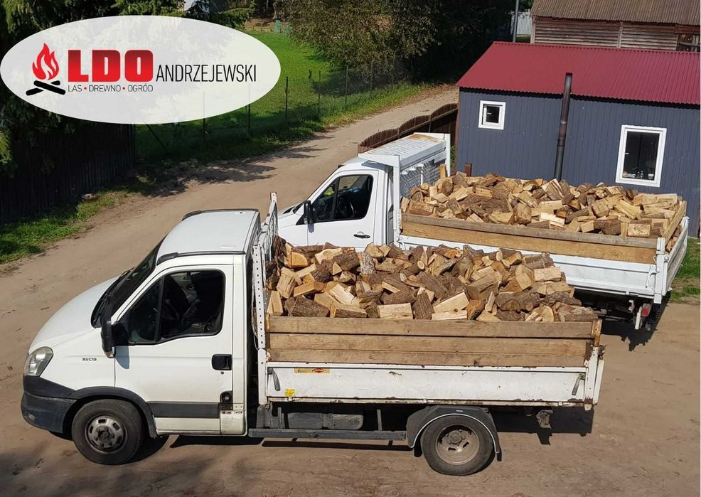 sosna drewno opałowe połupane