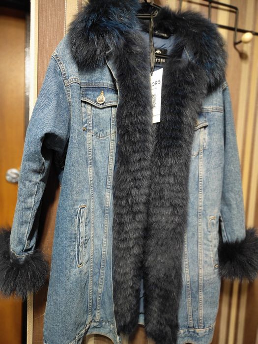 Джинсова хутром куртка утеплена actors