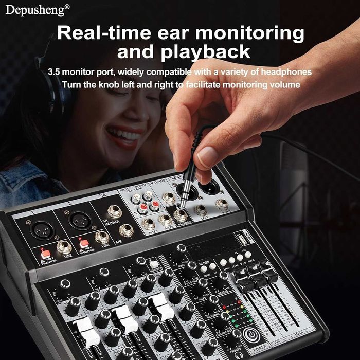 Mikser Audio 4-kanałowy system interfejsu audio