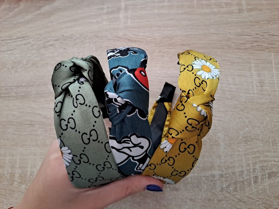 Opaski opaska do włosów damska materiałowa 3 sztuki