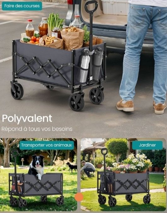 Składany wózek transportowy 150kg