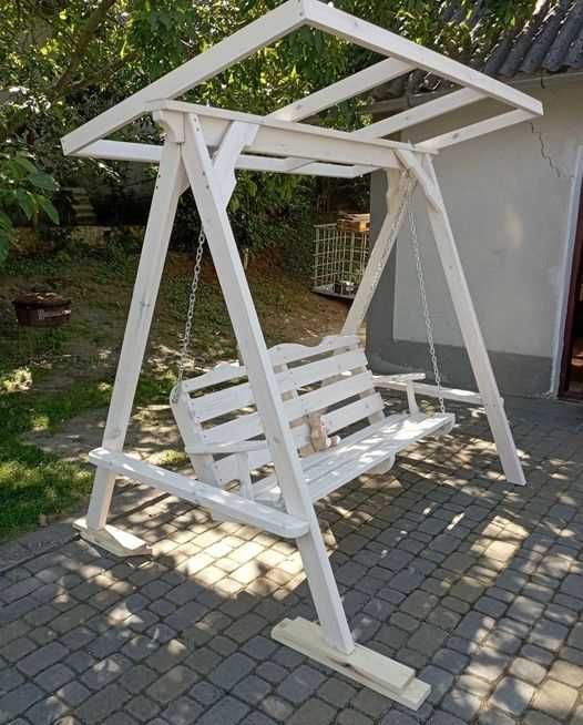 Качеля  красуня дерев'яна лавка підвісна гойдалка