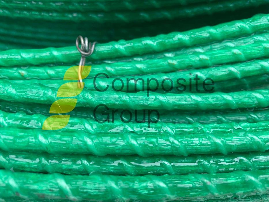 Композитна арматура 7мм зелена для теплиць гладка, для бетону Ф4-12