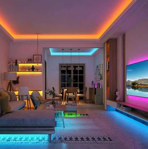 Taśma Led RGB z pilotem Luces Led Room Light Elastyczna wstążka USB