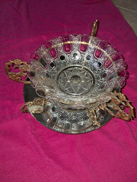 Fruteira/ Despeja bolso antigo em vidro