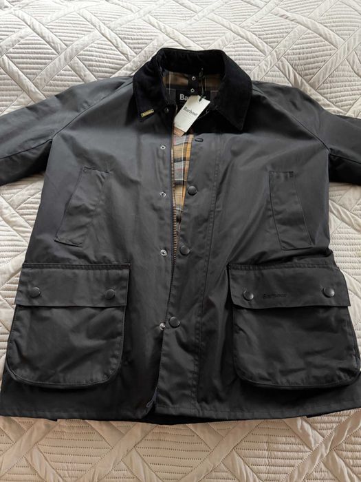 Kurtka Barbour Ashby, kolor Navy, rozmiar L, woskowana, made in England