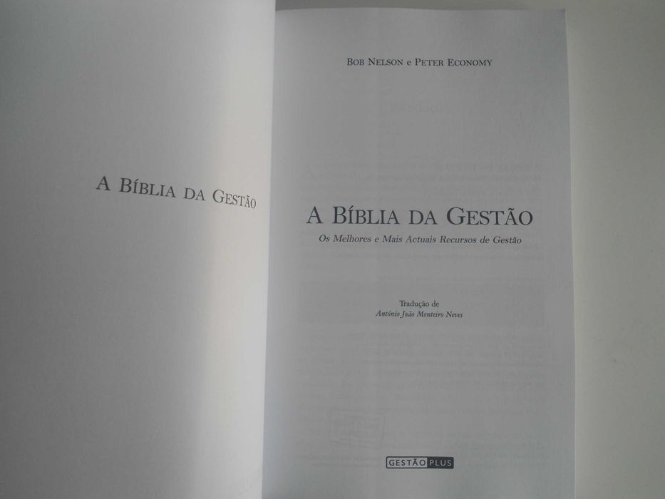 A Bíblia da Gestão por Bob Nelson e Peter Economy
