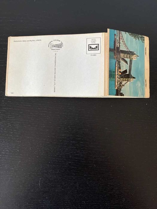 Livreto Vintage Postais Desdobráveis "Greetings from London" Anos 50/60
