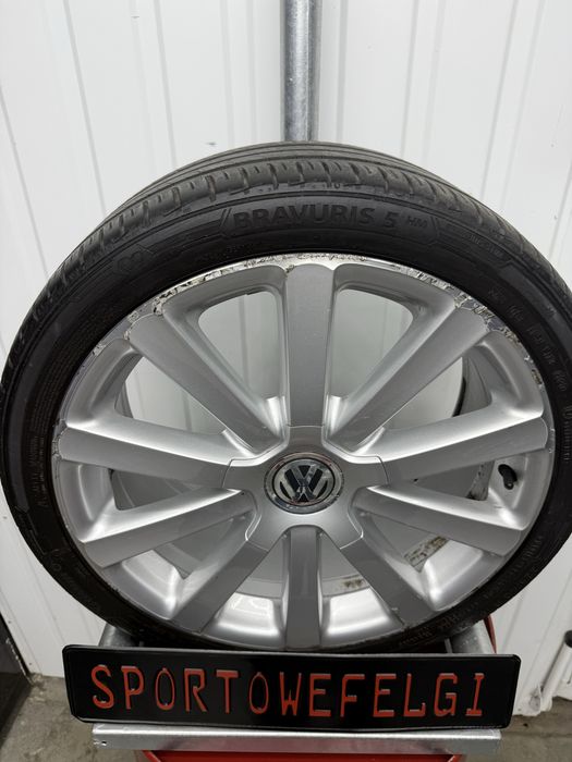 Alufelgi KOMPLET 18 cali 5x112 VW Omanyt R36 Golf Passat Sciroco Opony