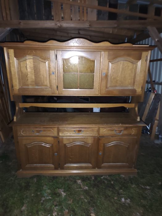 Kredens komoda witryna dąb rustykalny