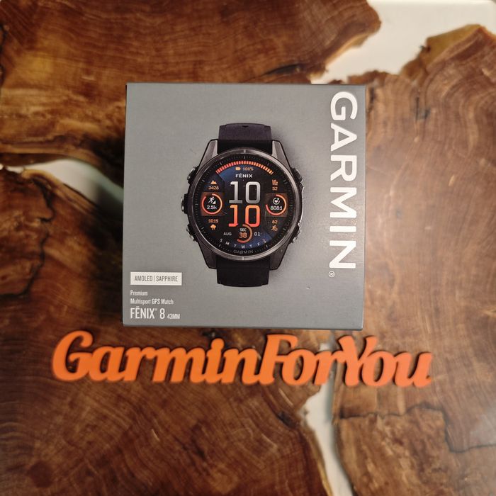 Garmin fenix 8 AMOLED (43 мм) Sapphire чорний DLC 010-02903-21