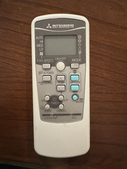 Comando de ar condicionado mitsubishi