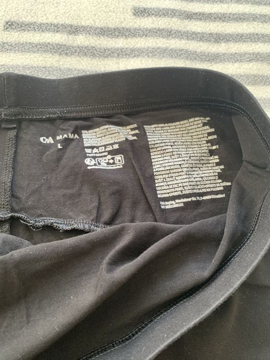 Ciążowe legginsy czarne i biale, długość 3/4, rozmiar L, C&A