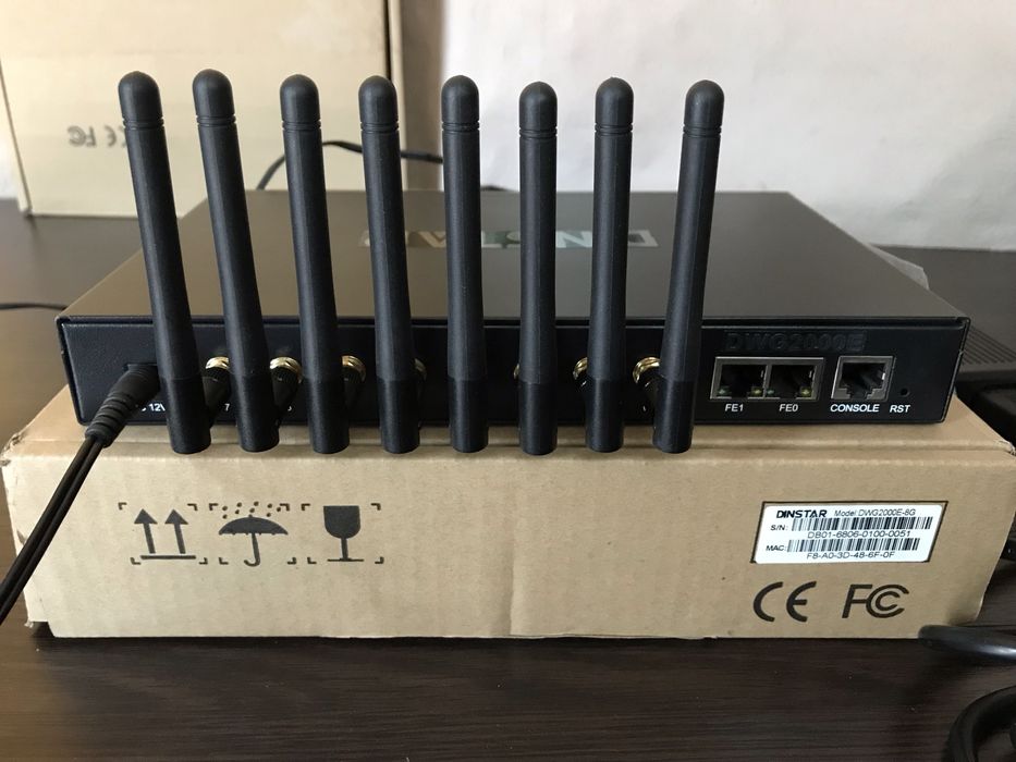 VoIP GSM шлюз Dinstar DWG2000E-8 SIM під АТС стан 10/10