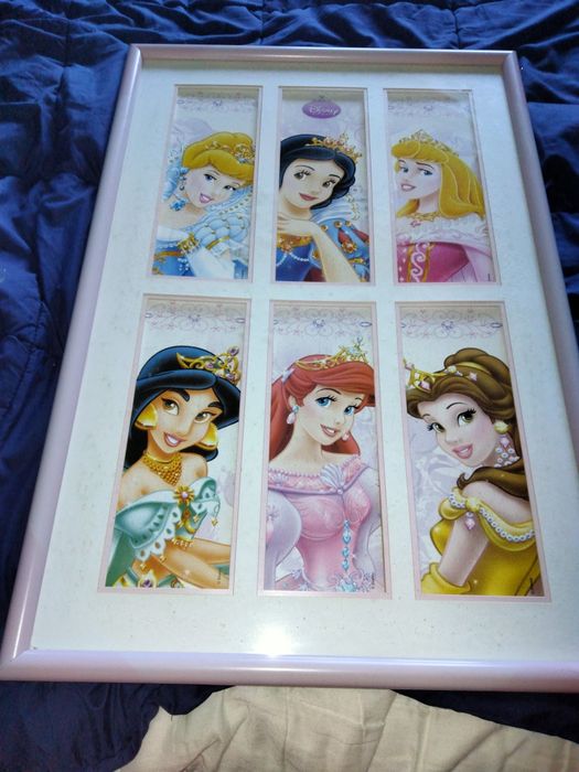 Quadro das Princesas Disney 73x50cm