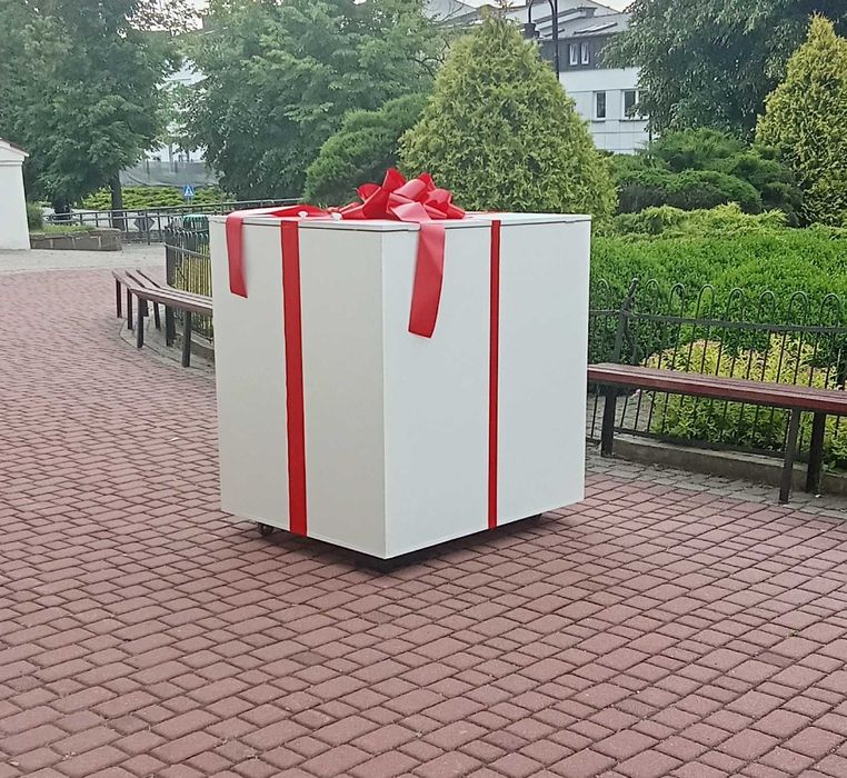 Pudło z balonami Balony z helem Pudełko w kształcie prezentu Ślub