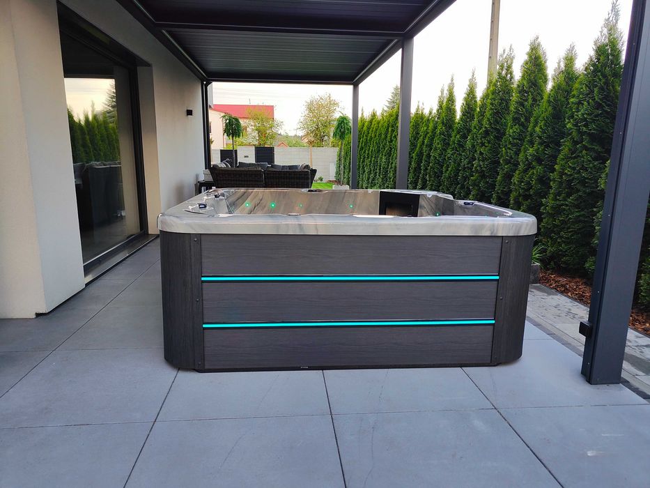 Nowe jacuzzi z gwarancją, 2 leżanki,Balboa, LED , transport , Faktura