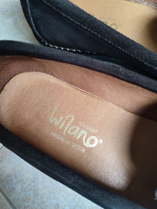 Sapatos de camurça castanhos - fabricado em Portugal