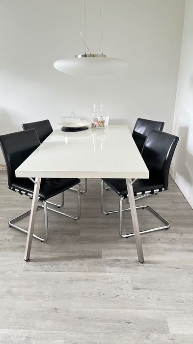 Boconcept komplet krzeseł skóra naturalna