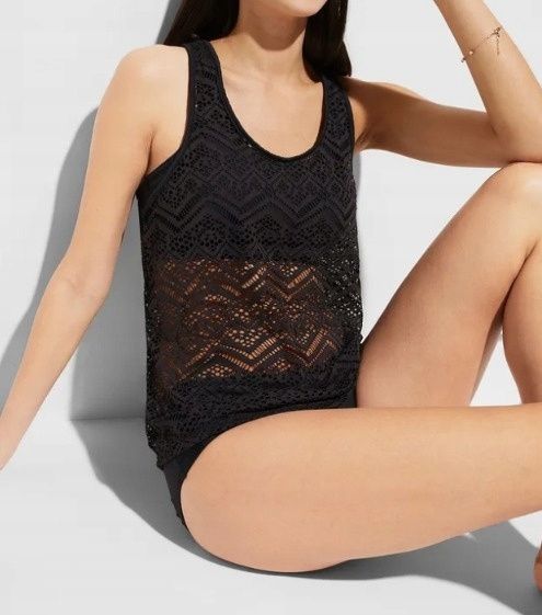 B.P.C. top tankini ażurowy czarny r.52