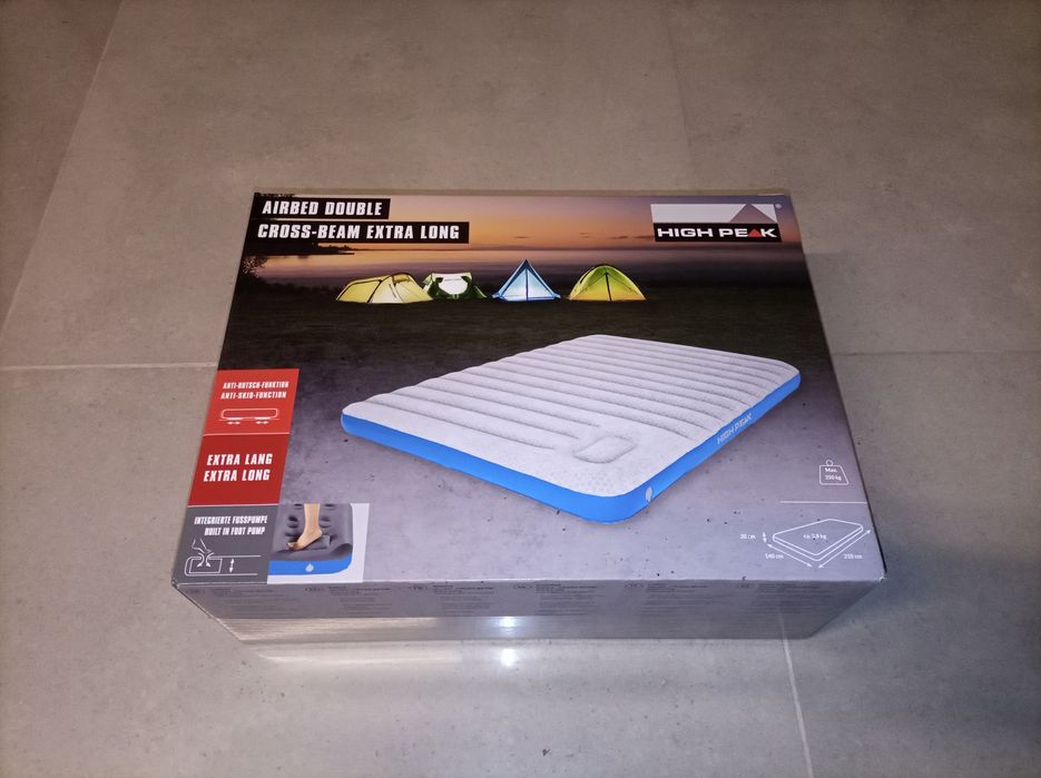 Nowy Materac High Peak welurowy Cross Beam Double Extra Long