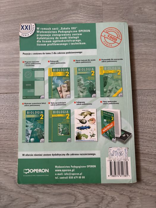Podręcznik Operon 2 Biologia zakres podstawowy