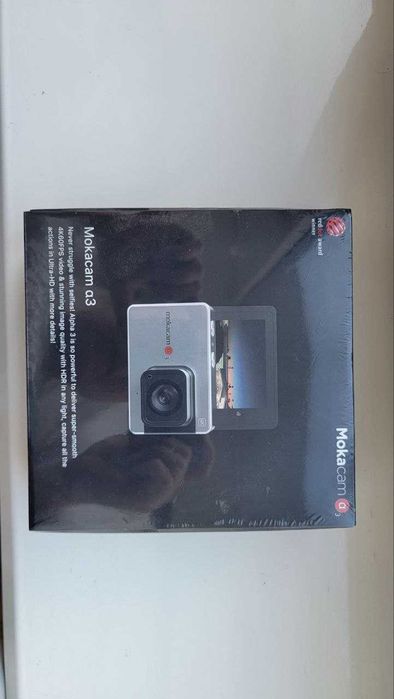 Mokacam a3 action camera with 4k(60fps) + HDR + flip screen нова