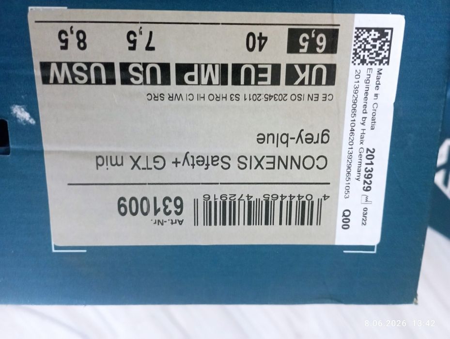 buty Haix connexis safety + GTX rozmiar 40 wkładka 26,8 cm nowe