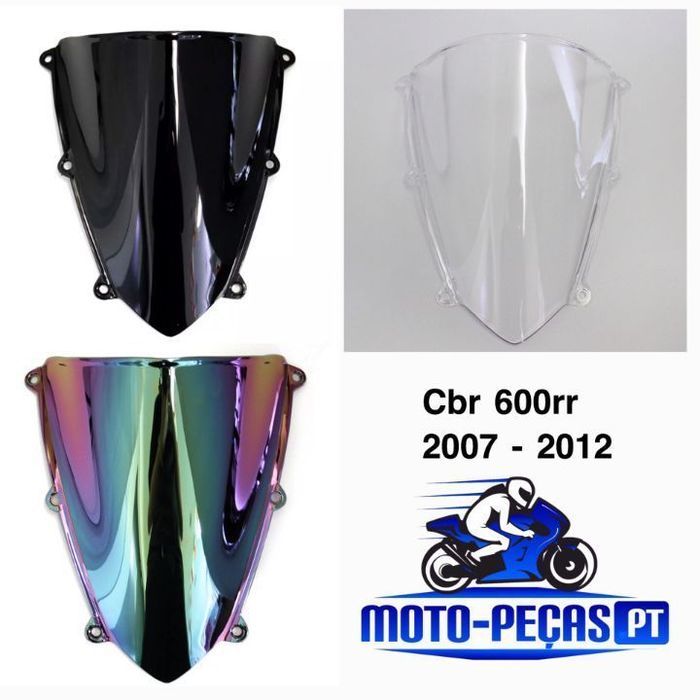 Viseira Cbr 600rr F5 2007 até 2012 briseira honda frontal vidro  Bolha