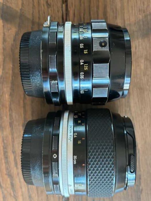 Câmera de filme Nikon Nikkormat + 3 lentes