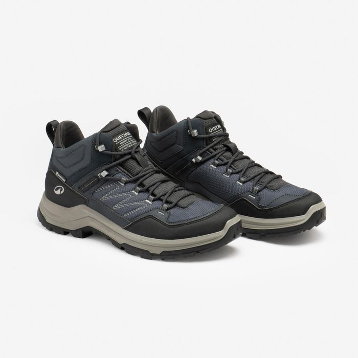 Botas impermeáveis de caminhada homem, MH100 Cinzento