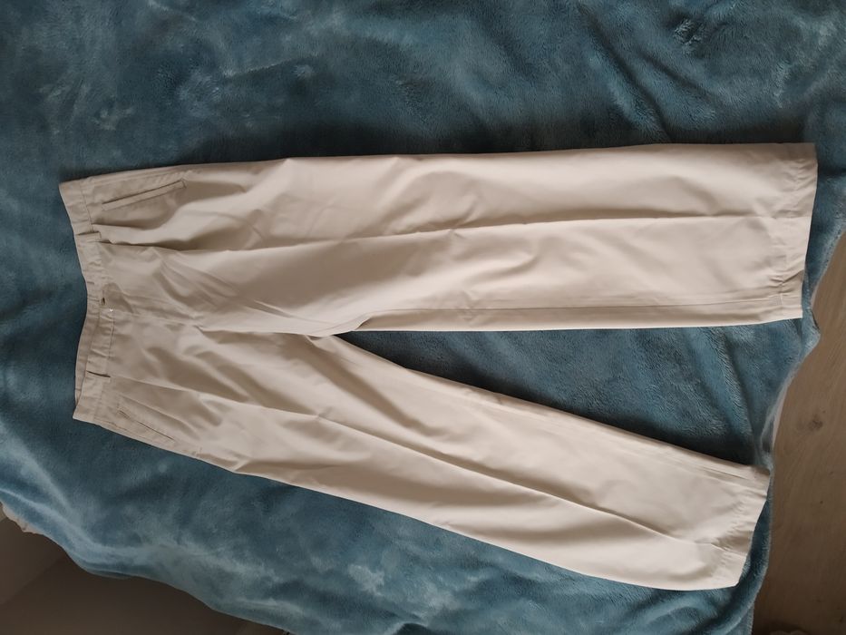 Jasne spodnie wizytowe L