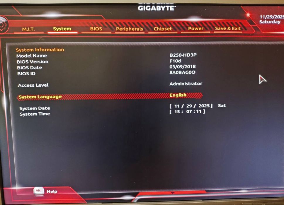 Материнська плата s1151 Gigabyte Ga-B250-HD3P