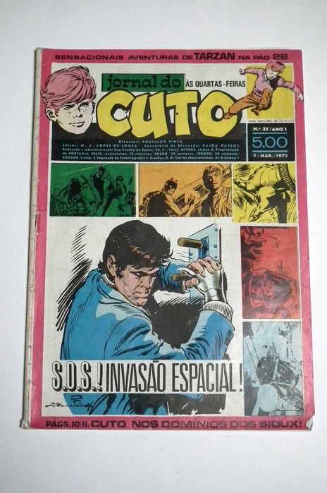 Revistas de BD Jornal do Cuto, n.º 35 e n.º 39, Ano 1. Envio grátis.