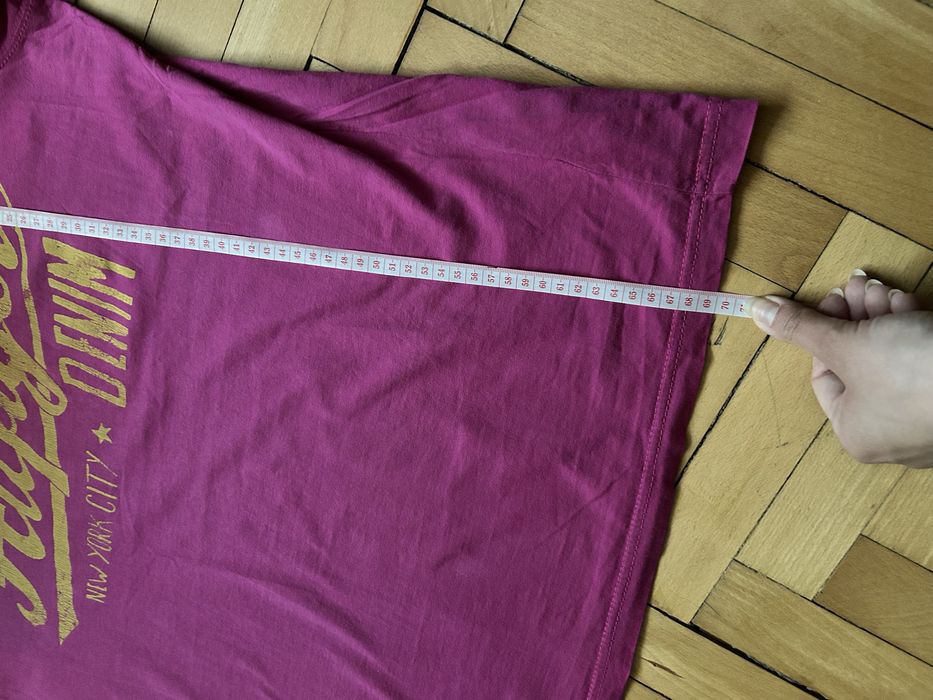 Różowy tshirt Hilfiger denim bawełna 100%