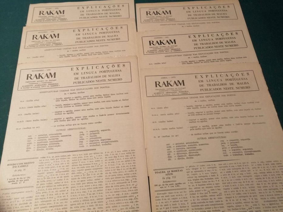 Revistas Rakam 1968/70/71/73