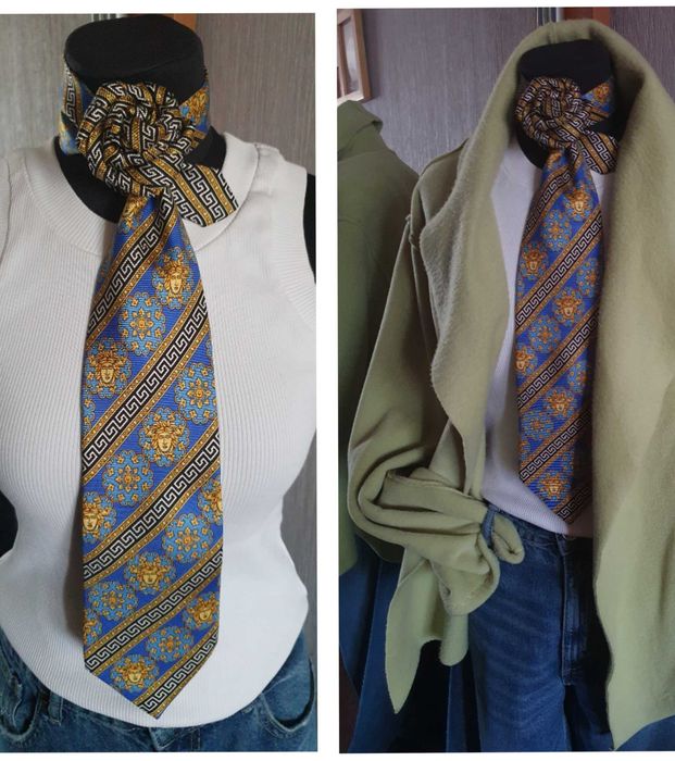 Вінтажна шовкова краватка Versace