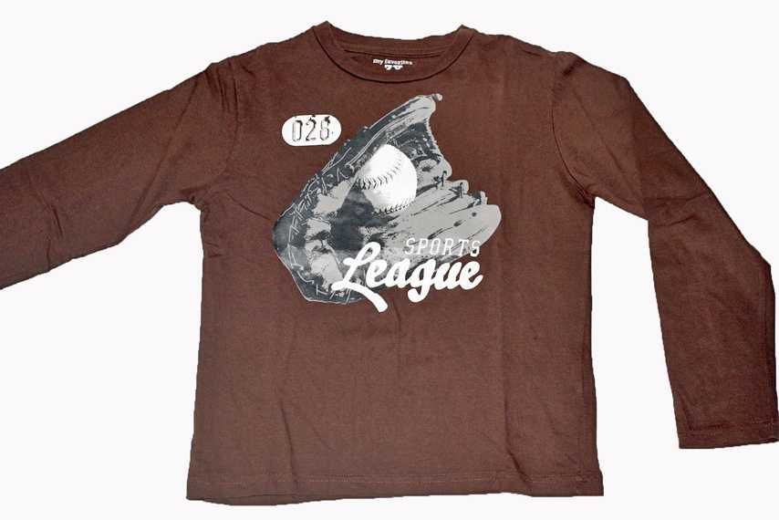 Unisex Children's T-Shirt, Printed Brown, Like New