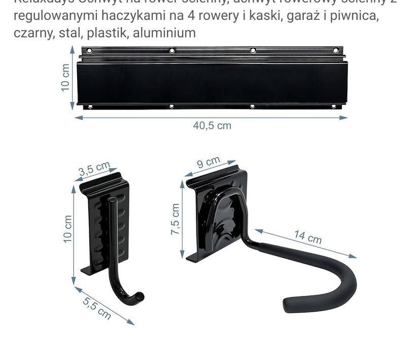 Wieszak na rowery - 3 rowery