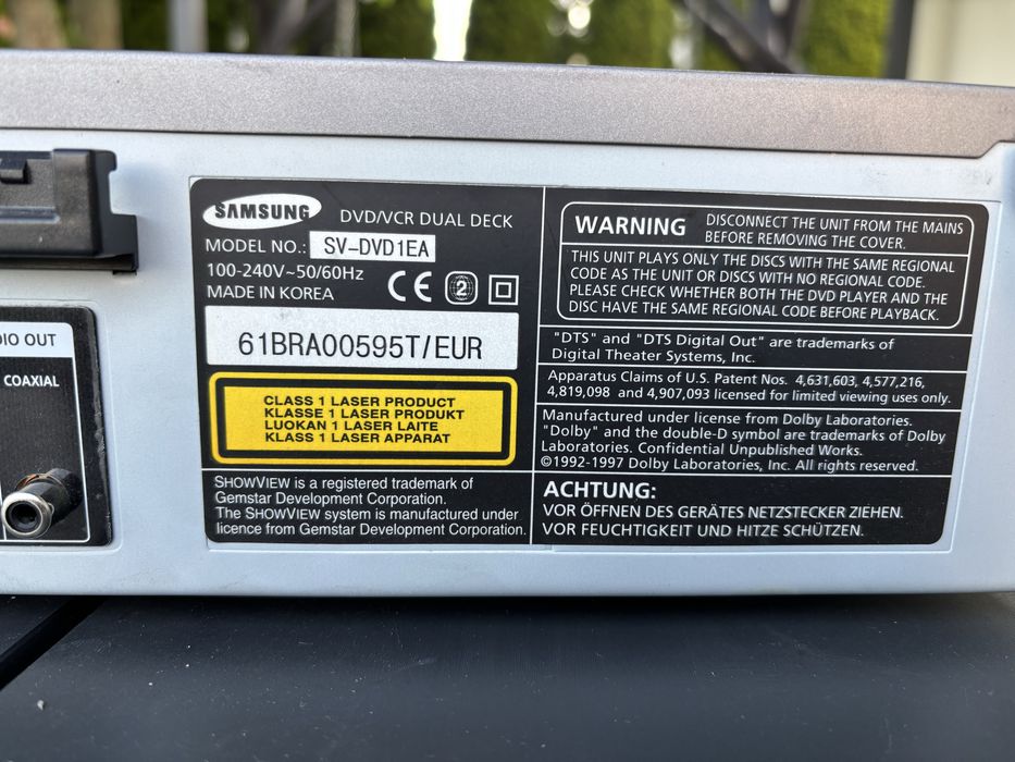 Magnetowid VHS DVD combo Samsung SV-DVD1EA